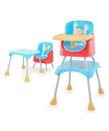 R for Rabbit Cherry Berry Grand 4-in-1 High Chair - Red Blue