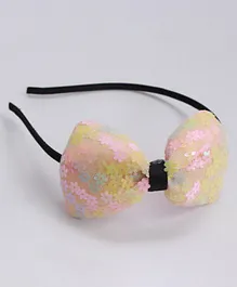 Aabacus Sequin Detailing Bow Hair Band - Pink