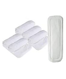 Domenico Reusable Diaper Cloth With Insert Pad Pack of 5 - White