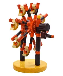 GELTOY Wooden Ferris Wheel Giant Wheel Rotating Toy - Multicolour