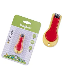 BAYBEE Nail Clipper Cutter With Skin Guard Nail Cutter Pack of 2 - Red