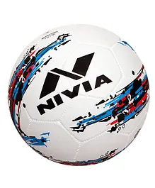 NIVIA Storm Football Size 5 - White Blue Red