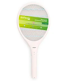 BodyGuard Anti Mosquito Racquet Rechargeable Insect Killer Bat with LED Light - White