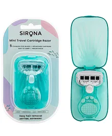 Sirona 5 Blade Mini Travel Cartridge Hair Removal Razor - Blue
