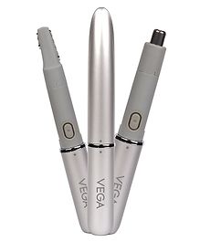 VEGA EZY 2-In-1 Face Body and Nose IPX 5 Trimmer - Silver