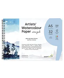 Paper Pep Artist Watercolour Wiro Pad Cold Pressed A5 Size - 32 Sheets