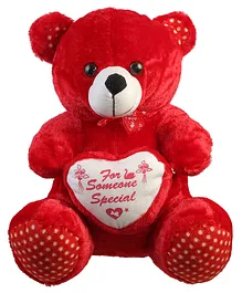 KIDS WONDERS Teddy Bear With Dil Soft Toy Red - Height 42 cm