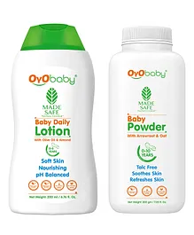 Oyo Baby Natural Baby Lotion and Dusting Baby Powder Pack of 2 - 200 gm Each