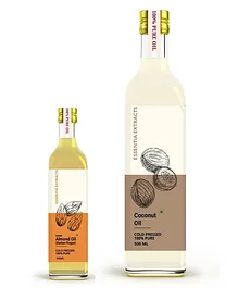 Essentia Extracts Cold-Pressed Almond Oil & Coconut Oil - 600 ml