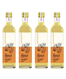 Essentia Extracts Cold-Pressed Almond Oil Pack of 4 - 500 ml Each