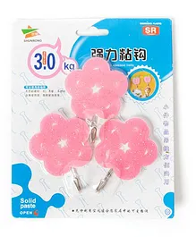 EZ Life 3 Piece Wall Hook Set Flower with Star - Pink