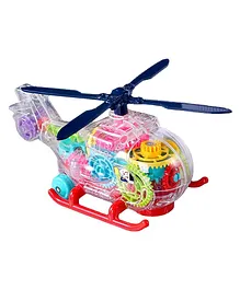 Fiddlys The Flyer's Bay Transparent Helicopter With Music And 3D Lights - Multicolor