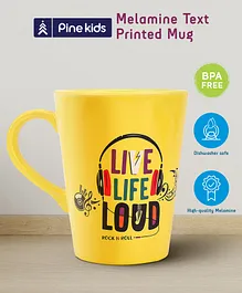 Pine Kids Melamine Text Printed Mug Yellow- 400 ml