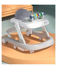 StarAndDaisyTiny Steps Baby Walker 2-in-1 Infant & Baby Activity Walker - Seated or Walk-Behind, Age- 6 months and above- Grey