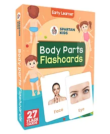 Spartan Kids Body Parts 27 Flash Cards - Multicolour