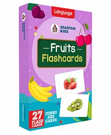 Spartan Kids Fruits Jumbo 27 Flash Cards - Multicolour