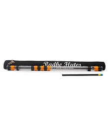 Radhe Flutes C Natural Right Handed Middle Octave Inch Acrylic Bansuri With Hard Cover - Transparent White