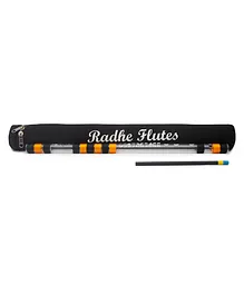 Radhe Flutes D Natural Right Handed Middle Octave Inch Acrylic Bansuri With Hard Cover - Transparent White
