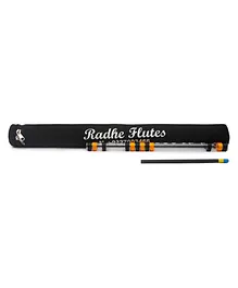 Radhe Flutes G Natural Right Handed Middle Octave Inch Acrylic Bansuri With Hard Cover - Transparent White