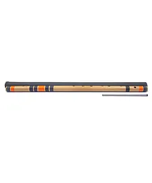 Radhe Flutes Middle Octave Right Handed G Natural Bansuri With Hard Cover And Mineral Oil - Beige