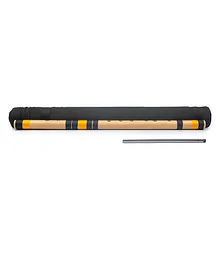 Radhe Flutes Middle Octave Left Handed C Natural Bansuri With Hard Cover And Mineral Oil - Beige