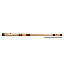 Radhe Flutes G Natural Base Octave Right Handed Bansuri - Beige