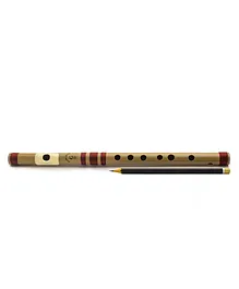 Radhe Flutes Middle Octave Right Handed G Natural Bansuri - Beige