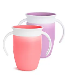 Munchkin Miracle 360 Trainer Cup Pack of 2 Pink Purple - 207 ml
