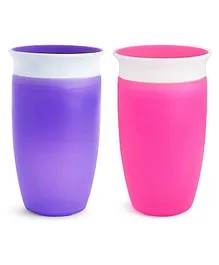 Munchkin Miracle 360° Sippy Cups Pink Purple Pack of 2 - 296 ml Each