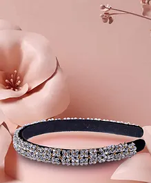 Hair Drama Co. Sleek Beaded Hair Band - Silver