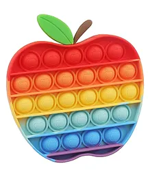 OPINA Apple Shape Pop Bubble Stress Relieving Silicone Pop It Fidget Toy - Multicolour