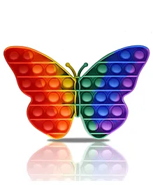 OPINA Butterfly Shape Pop Bubble Stress Relieving Silicone Pop It Fidget Toy - Multicolour