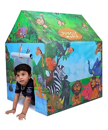 ADKD Baby Tent House Jungle World Print - Multicolour 