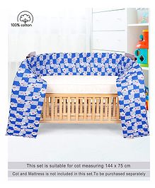 DearJoy Baby Cot Bedding Bumper Teddy Bear Print - Blue