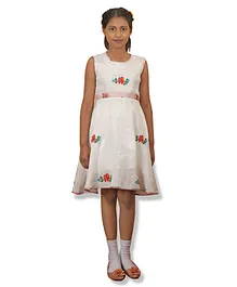 DE CHEVALERiE en Rouge Sleeveless Floral Design Dress - White