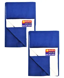 Bianca Bamboo Feel Baby Dry Sheet Small Pack Of 2 - Royal Blue