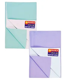 Bianca Bamboo Feel Baby Dry Sheet Small Pack Of 2 - Violet Sea Green