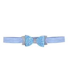 Aye Candy Glitter Detailing Bow Head Band - Blue