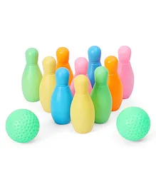Toysbox Bowling Set Pack of 12 Pieces - Multicolour