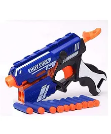 Zyamalox Foam Blaster Gun Toy With 10 Bullets - Blue 