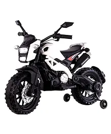 Ayaan Toys Battery Operated Ride On Bike - White