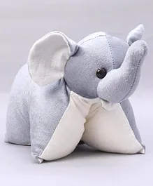  IR Elephant Soft Toy Cum Pillow Grey & White - Height 15 cm 