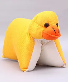 IR Duck Soft Toy Cum Pillow Yellow & White - Height 15 cm 