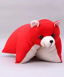  IR Animal Soft Toy Cum Pillow Red & White - Height 15 cm 
