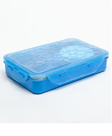 Gluman SS Snack Pack Pattern Blue Lunch Box with Spoon & Midget - 700 ml