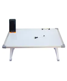 Krocie Toys Multipurpose Foldable Table with Attached Mobile Stand - White