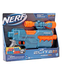 Nerf Elite 2.0 Phoenix CS-6 Motorized Blaster With Darts - Blue & Orange