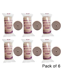 Safent Cotton High Elastic Bandage Pack Of 6 - Beige