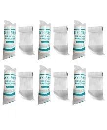 Safent First Aid Bandage Pack Of 6 - White