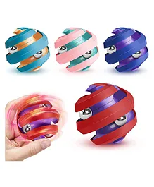 SVE Anti-Stress Fidget Toy Cube Rotating Marble Track for Autism Anxiety Relief Focus Toys Stress Relief Fidget Sensory Toys for All Age (Multi Color)